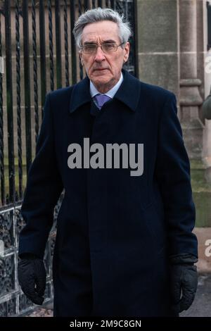 Londres, Royaume-Uni. 16 janvier 2023. John Redwood, député conservateur de Wokingham, est photographié à l'extérieur du Parlement. Il est député depuis le 11 juin 1987. Crédit : Mark Kerrison/Alamy Live News Banque D'Images