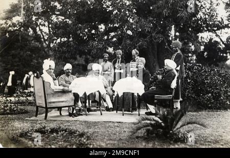 Le premier ministre de l'Inde lance une fête de jardin pour le Viceroy Lord Irwin, Earl Halifax. Banque D'Images