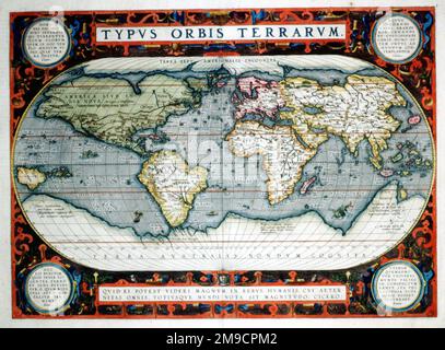 Carte du monde Typus Orbis Terrarum Banque D'Images