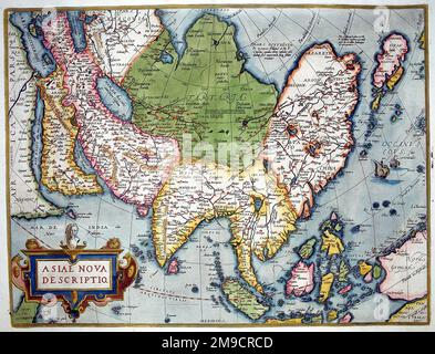 17th carte du siècle de l'Asie Banque D'Images