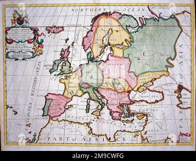 Carte de l'Europe du 17th siècle Banque D'Images