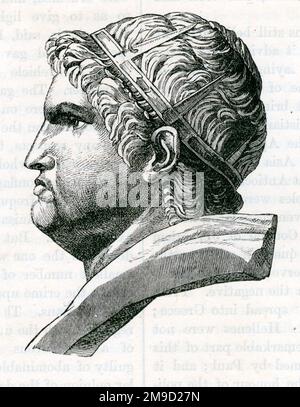 Buste de Néron - empereur romain Banque D'Images