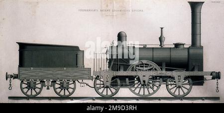 Patent Locomotive Engine, construit par Robert Stephenson, 1803-59, ingénieur civil anglais, 1830s. Banque D'Images