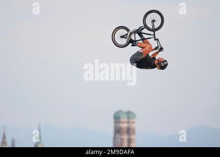 Paul Tholen (Allemagne). BMX Freestyle hommes. Championnats d'Europe Munich 2022 Banque D'Images