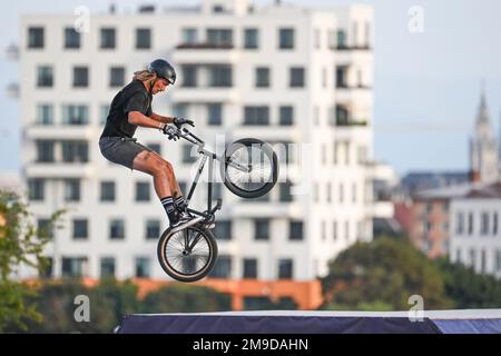 Paul Tholen (Allemagne). BMX Freestyle hommes. Championnats d'Europe Munich 2022 Banque D'Images