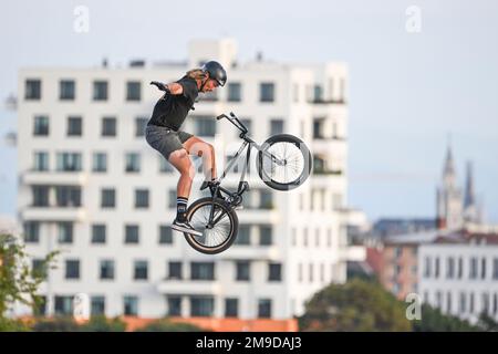 Paul Tholen (Allemagne). BMX Freestyle hommes. Championnats d'Europe Munich 2022 Banque D'Images