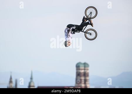 Timo Schultze (Allemagne). BMX Freestyle hommes. Championnats d'Europe Munich 2022 Banque D'Images