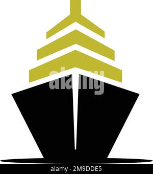 motif vectoriel de bateau et logo moderne Illustration de Vecteur