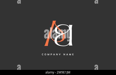 AB, BA lettres abstraites logo Monogram Illustration de Vecteur