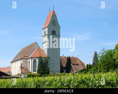 St. Eglise catholique Jean-Baptiste, Hagnau, Lac de Constance, Bade-Wurtemberg, Allemagne Banque D'Images