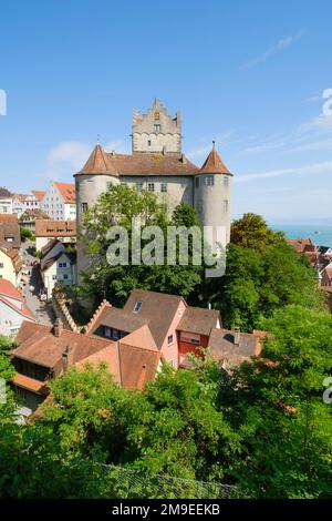 Château de Meersburg dans la haute ville, Meersburg, Lac de Constance, Bade-Wurtemberg, Allemagne Banque D'Images