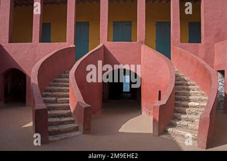 Maison des esclaves, musée ouvert en 1962 pour documenter l'histoire de la traite des esclaves, sur l'île de Goree au Sénégal Banque D'Images