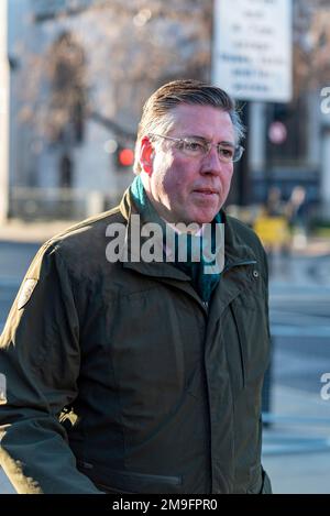 Westminster, Londres, Royaume-Uni. 18th janvier 2023. Les ministres arrivent à la Chambre des communes pour les questions du premier ministre. Le député conservateur Sir Graham Brady Banque D'Images