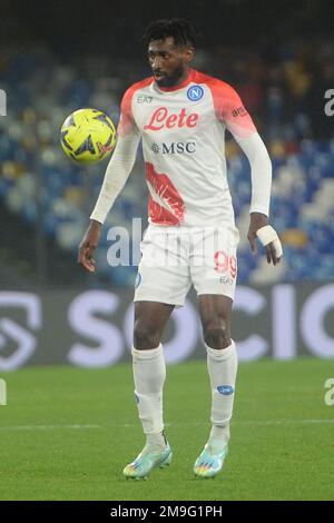 Naples, Italie. 18th janvier 2023. Andre' Anguissa de SSC Napoli en action pendant le match Coppa Italia Freccia Rossa entre SSC Napoli et USC Cremonese au Stadio Diego Armando Maradona le janvier 17 2023in Naples, italie (Credit image: © Agostino Gemito/Pacific Press via ZUMA Press Wire) USAGE ÉDITORIAL SEULEMENT! Non destiné À un usage commercial ! Banque D'Images