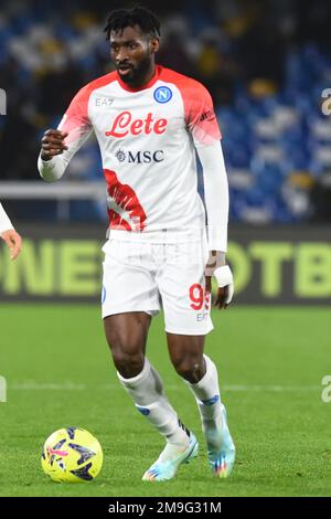 Naples, Italie. 18th janvier 2023. Andre' Anguissa de SSC Napoli en action pendant le match Coppa Italia Freccia Rossa entre SSC Napoli et USC Cremonese au Stadio Diego Armando Maradona le janvier 17 2023in Naples, italie (Credit image: © Agostino Gemito/Pacific Press via ZUMA Press Wire) USAGE ÉDITORIAL SEULEMENT! Non destiné À un usage commercial ! Banque D'Images