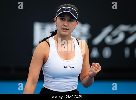 EVA Lys d'Allemagne en action contre Cristina Bucsa d'Espagne lors de la première partie de l'Open d'Australie, tournoi de tennis Grand Chelem 2023 sur 16 janvier 2023 à Melbourne, Australie - photo: Rob Prange/DPPI/LiveMedia Banque D'Images
