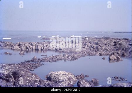 Attrition. L'attrition se produit lorsque des matériaux tels que des roches et des pierres transportées par des vagues frappent et se cognent les uns contre les autres les usant. Comme ces matériaux sont usés le sable et les galets de plage arrondis sont formés. Falaises. Les falaises de mer sont l'un des exemples les plus clairs de l'érosion de la mer que nous pouvons voir.Une vague de plongée se brise avec plus d'énergie qu'une vague de déversement beaucoup plus grande. L'onde peut piéger et comprimer l'air sous la lèvre, ce qui crée le son de « choc » associé aux vagues. Avec les grandes vagues, cet accident peut être ressenti par les personnes en bord de mer sur terre. Banque D'Images