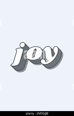 Joy Word Funky typographie vecteur Illustration de Vecteur