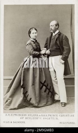 Photo vintage du 19th siècle - Princesse Helena, Prince Christian Schleswig Holstein Banque D'Images