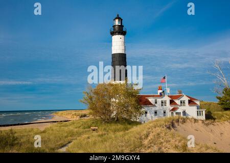 64795-00920 Big sable point Lighthouse sur le lac Michigan, comté de Mason, Ludington, MI Banque D'Images