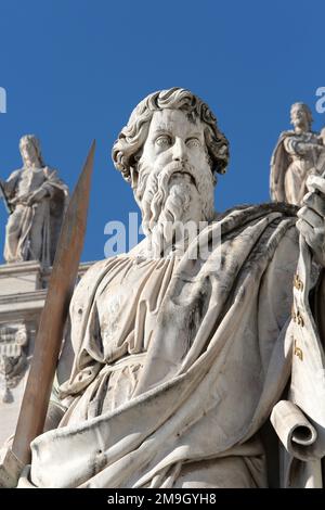 Saint-Paul. Sculpture. Basilique Saint-Pierre. Cité du Vatican. Rome. Italie. Europe./ St. Paul Apôtre. Sculpture. St. Basilique Saint-Pierre. Cité du Vatican Banque D'Images