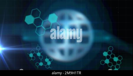 Image du traitement des données sur l'acquisition de la portée Banque D'Images