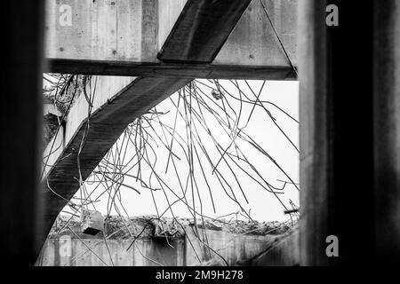 Vue de la destruction du viaduc, Seattle, Washington, États-Unis Banque D'Images