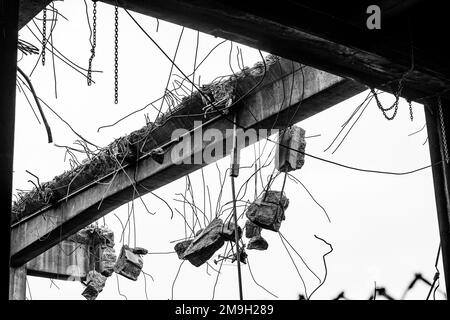 Vue de la destruction du viaduc, Seattle, Washington, États-Unis Banque D'Images