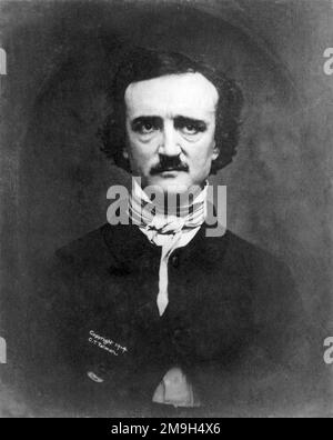 S W Hartshorn (photographe) - Edgar Allan PoE (écrivain) - 1848. Banque D'Images