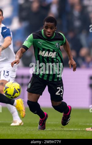 Hamed Traore (Sassuolo) Pendant l'italien 'erie Un match entre Sassuolo 0-2 Latium au stade Mapei sur 15 janvier 2023 à Reggio Emilia, Italie. (Photo de Maurizio Borsari/AFLO) Banque D'Images