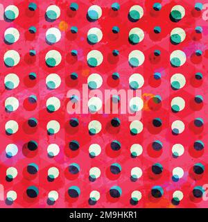 motif cercle rétro sans couture effet grunge Illustration de Vecteur