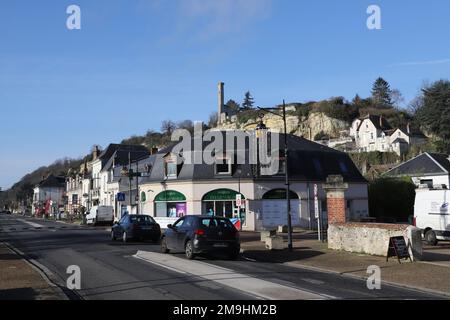 Tour de la Lanterne sur les falaises et vue imprenable sur Rochecorbon France janvier 2023 Banque D'Images