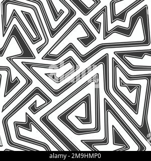 motif transparent de labyrinthe monochrome Illustration de Vecteur