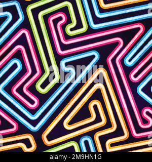motif fluo sans coutures Illustration de Vecteur