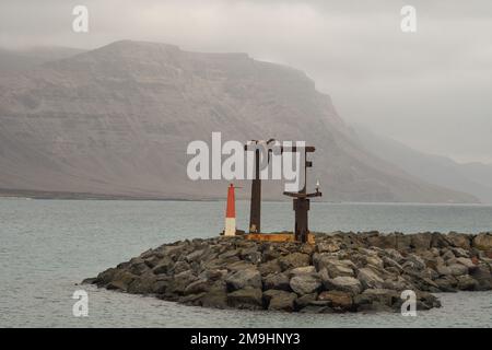 Port de pêche de Caleta de Sebo à la Graciosa Banque D'Images