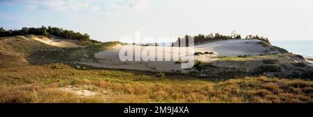 Paysage avec dune de sable, point Betsie, Frankfort, Michigan, États-Unis Banque D'Images