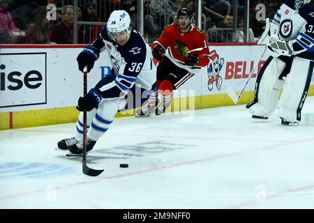 Winnipeg Jets' Morgan Barron in action during the first period of an NHL  hockey game against the St. Louis Blues Thursday, Dec. 8, 2022, in St.  Louis. (AP Photo/Jeff Roberson Stock Photo 