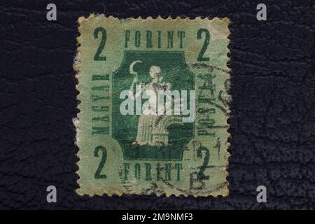 Valverde (CT), Italie - 15 janvier 2023: Un ancien timbre-poste de Hongrie Banque D'Images