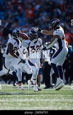 Denver Broncos safety Delarrin Turner-Yell walks on the sideline during the  first half of a preseason NFL football game against the Buffalo Bills in  Orchard Park, N.Y., Saturday, Aug. 20, 2022. (AP