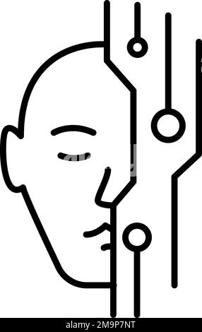 Icône de vecteur d'ingénierie artificielle, artificielle, ai sur fond transparent. Contour ai, artificiel, icône de vecteur d'ingénierie Illustration de Vecteur