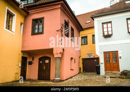 Ancien quartier juif historique de Trebic, République tchèque, créé en 17th siècle, inscrit sur la liste du patrimoine mondial de l'UNESCO Banque D'Images