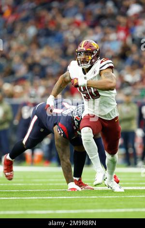 Washington Commanders defensive end Montez Sweat (90) runs during an NFL  football game against the Jacksonville Jaguars, Sunday, Sept. 11, 2022 in  Landover. (AP Photo/Daniel Kucin Jr Stock Photo - Alamy