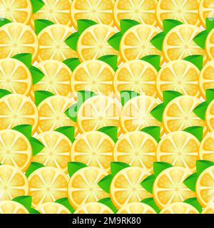 Fond de citrons frais, icônes dessinées à la main. Vecteur de papier peint Doodle. Motif sans couture coloré avec collection de fruits frais. Illustration de Vecteur