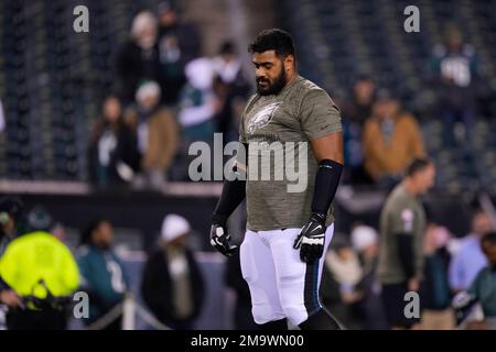 Philadelphia Eagles' Jordan Mailata in action during an NFL football game,  Sunday, Jan. 8, 2023, in Philadelphia. (AP Photo/Matt Rourke Stock Photo -  Alamy