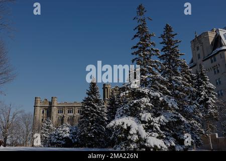 Visiter le centre-ville d'Ottawa après une chute de neige. Banque D'Images