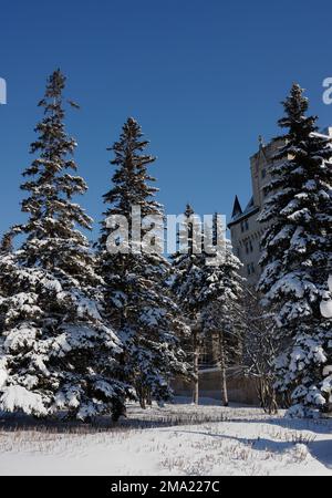 Visiter le centre-ville d'Ottawa après une chute de neige. Banque D'Images