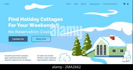 Trouvez des cottages de vacances pour votre site web de week-ends Illustration de Vecteur