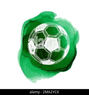 Arrière-plan abstrait ballon de football de Blot. Style grunge. Illustration vectorielle Illustration de Vecteur