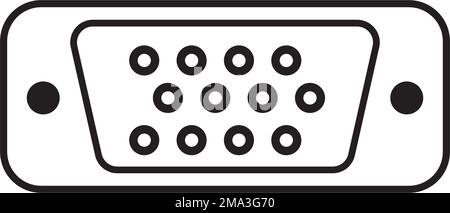 Icône de câble VGA. motif de symbole d'illustration vectorielle. Illustration de Vecteur