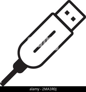 Logo de transfert de données USB. motif de symbole d'illustration vectorielle. Illustration de Vecteur